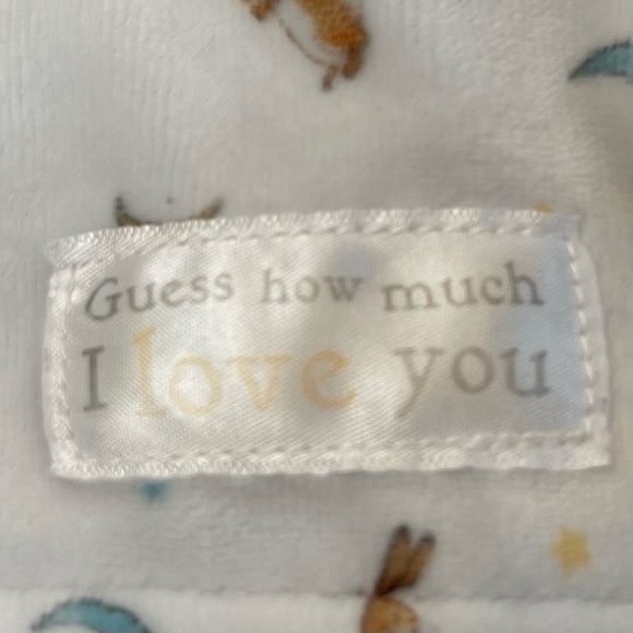 Guess HOW MUCH I LOVE YOU BROWN BUNNY RABBIT SECURITY BLANKET PLUSH 13”x13” - Picture 4 of 8